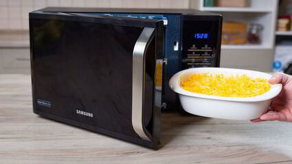 семга с сыром и грибами в микроволновке samsung