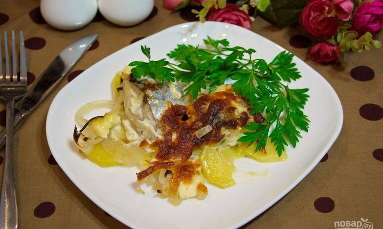 Рецепт скумбрия кусочками в духовке