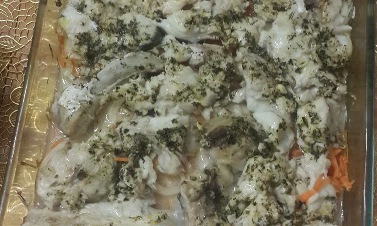 Рецепт треска на мацони с овощами в духовке