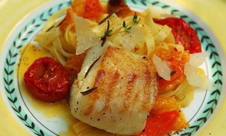 Рецепт треска, запеченная с тальятелли