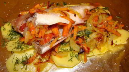 запеченный окунь в духовке