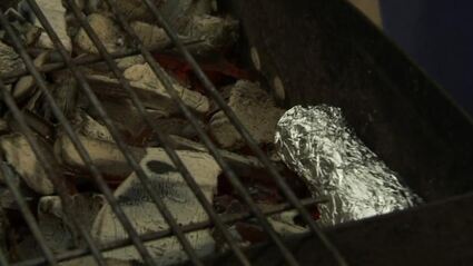 жареный карп с кабачковой икрой и сосновыми иголками