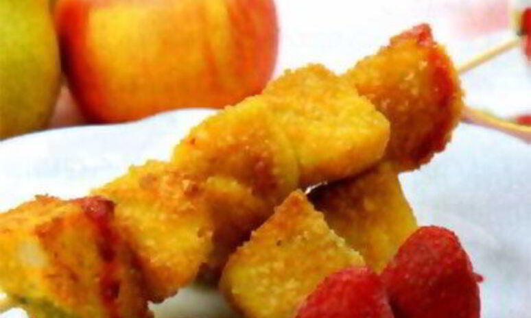 Рецепт фруктовые шашлычки в кляре