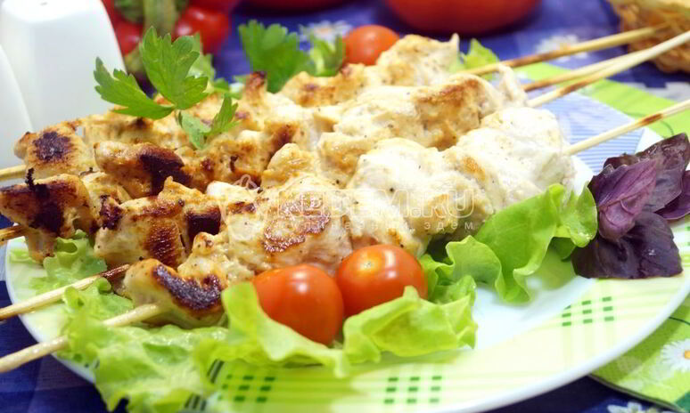 Рецепт куриные шашлычки на шпажках в духовке