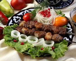 Шашлык из филе баранины в гранатовом соке