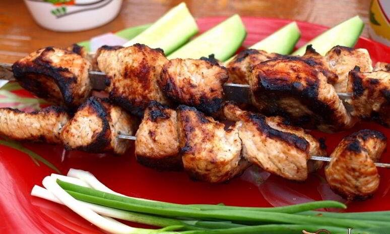 Рецепт шашлык из индейки маринованной в малиновом уксусе