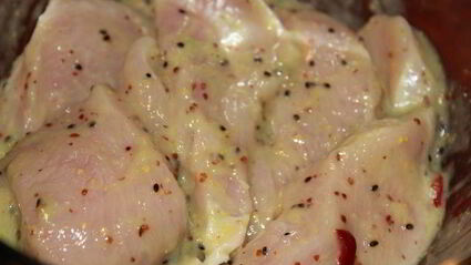 шашлык из индейки под киви-соусом