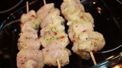 шашлык из индейки под киви-соусом