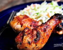 Шашлык из куриных ножек на шампурах