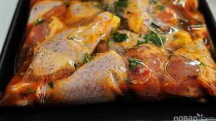 шашлык из куриных ножек на шампурах