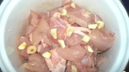 шашлык из курицы на сковороде