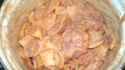 шашлык из курицы на сковороде