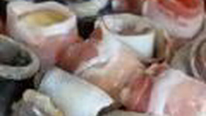 шашлык из рыбы с яблочным соусом