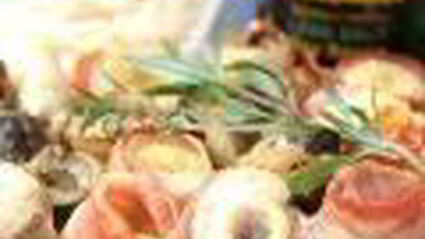 шашлык из рыбы с яблочным соусом