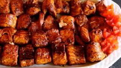 шашлык из семги на мангале