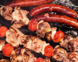 Шашлык из свинины на гранатовом соке и коньяке