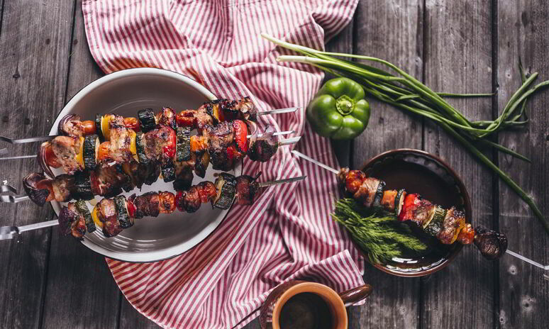 Рецепт шашлык из свинины с овощами