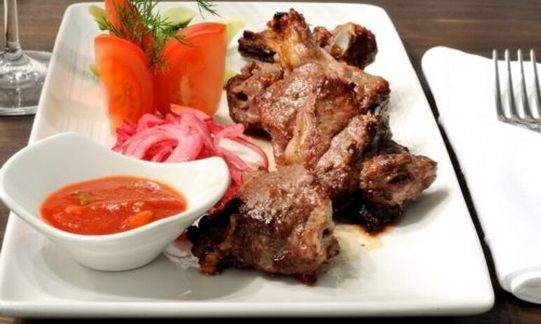 Рецепт шашлык из свинины в белом вине на сковороде