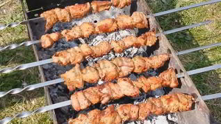 Шашлык из телятины на газированной воде
