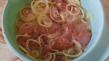 шашлык из телятины на газированной воде