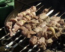 Шашлык на кефире из говядины