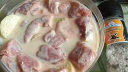 шашлык на кефире из говядины