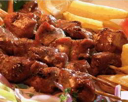 Шашлык на сковороде из баранины