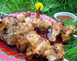 Шашлык с горчицей из курицы
