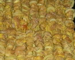 Сочный куриный шашлык с картофелем в духовке