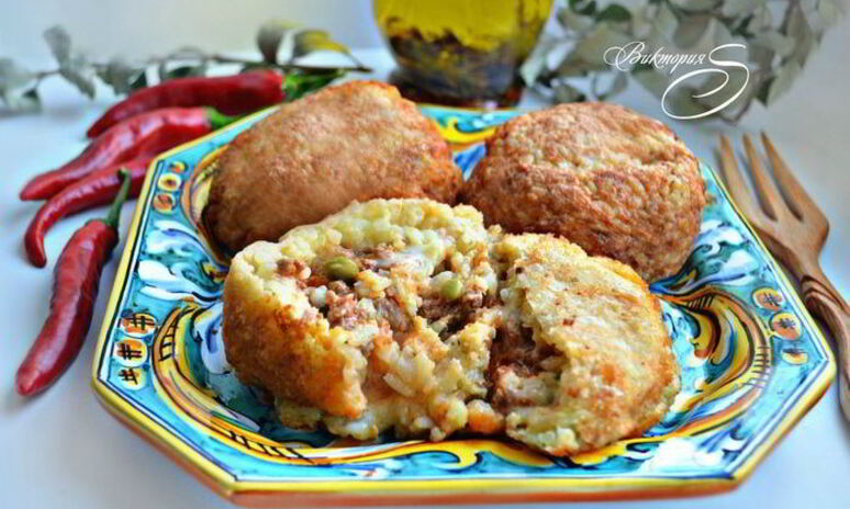 Рецепт сицилийские рисовые шарики аранчини