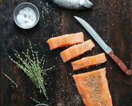 Сочный стейк из горбуши