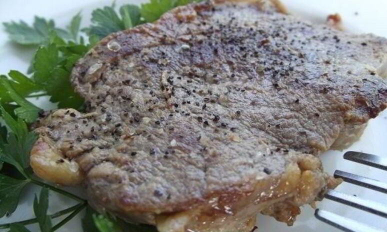 Рецепт сочный стейк из свинины