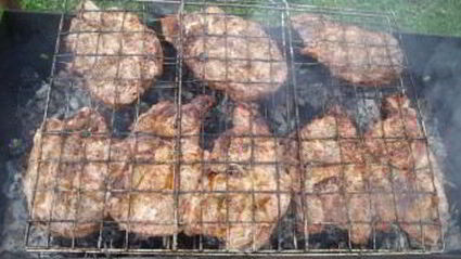 стейк из говядины на мангале