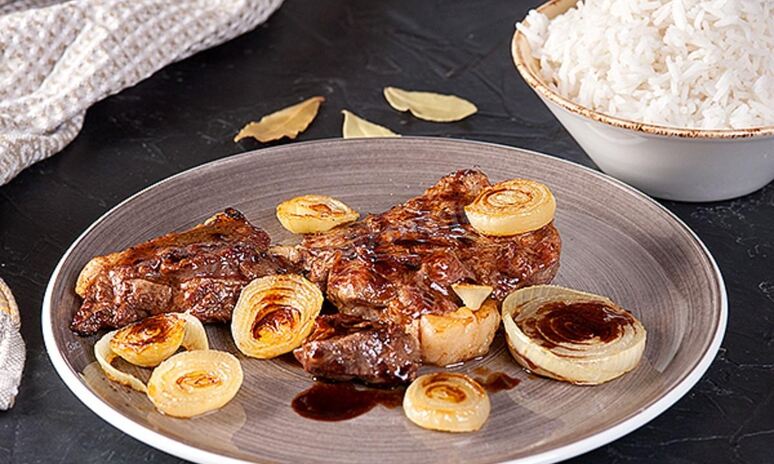 Рецепт стейк из говядины в лимонно-соевом соусе