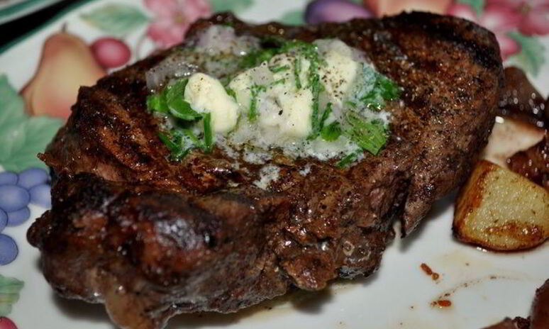 Рецепт стейк на сковороде