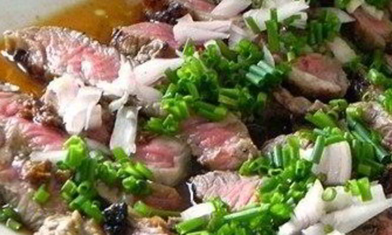 Рецепт стейк с понзу и грибным маслом