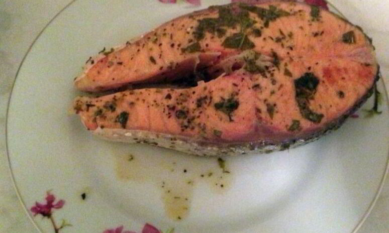 Рецепт стейк семги с базиликом