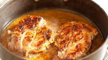 стейки из свинины с апельсиново-горчичным соусом