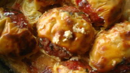 свекольно-мясные тефтели с грибной начинкой