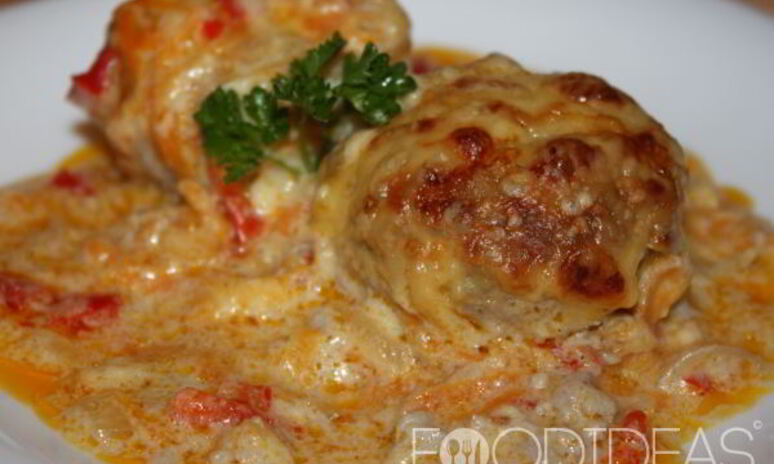 Рецепт тефтели под сметанным соусом в духовке