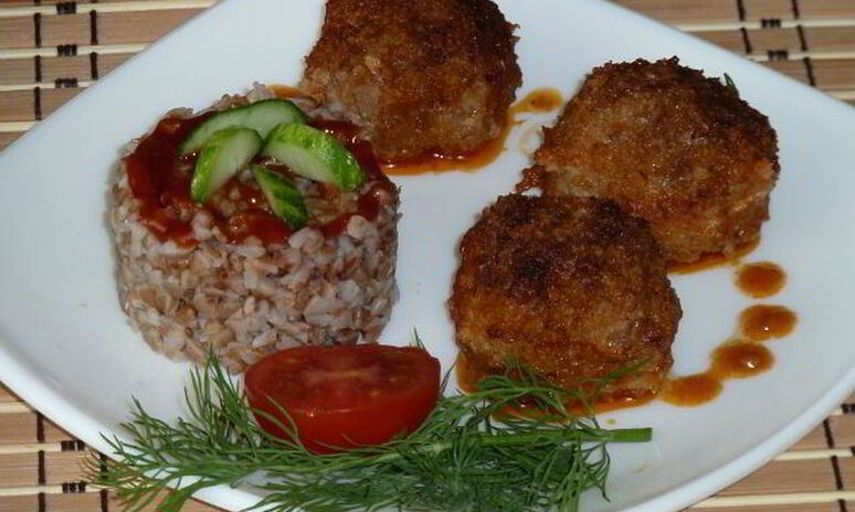 Рецепт тефтели с гарниром из гречки