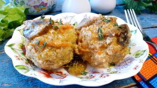 Тефтели с грибной подливой