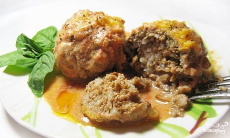 Рецепт тефтели с рисом и грибами