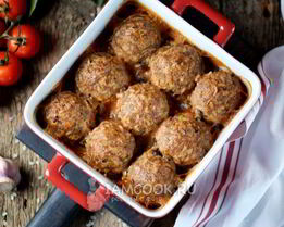 Тефтели с рисом в духовке с подливкой