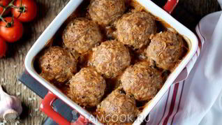 Тефтели с рисом в духовке с подливкой