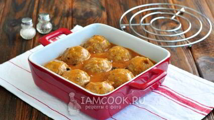 тефтели с рисом в духовке с подливкой