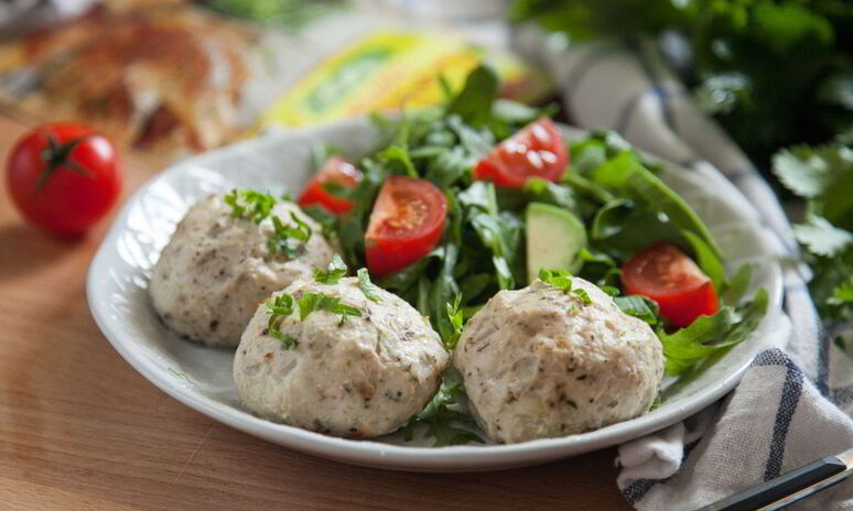 Рецепт запеченные куриные тефтели с травами