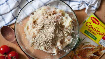 запеченные куриные тефтели с травами