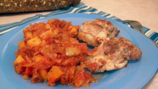 Тыквенный гарнир по-гречески