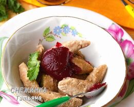 Ленивые вареники лайт с ягодным киселем